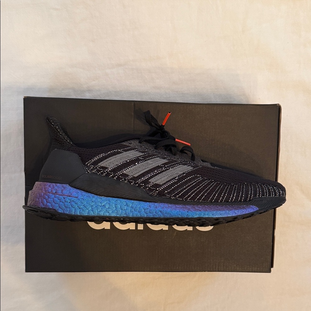 Adidas Solar Boost Black and Blue Shoes